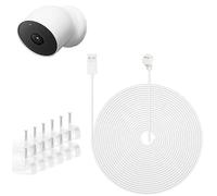 17ft/5.2M,26.2ft/8M,34ft/10.4M Camera Power Cord Compatible with Google Nest Cam (Battery) Camera,Magnetic Charger Cable For Google Nest Cam Battery Indoor Outdoor Cameras Cable,Weatherproof Cable