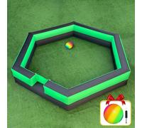 17FT Gaga Ball Pit Portable,Inflatable Gaga Ball Pit with Blower,Giant Inflatable Gaga Ball Pit for Indoor Outdoor School Family Activities Inflatable Sport Games