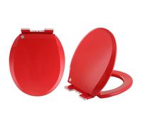 17in Round Toilet Lid Colored Round Soft Close,Top Fixing Easy Installation,Plastic O-Shaped,Comfortable Ergonomic Design
