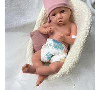 17Inch Realistic Silicone Reborn Baby Girl - Lifelike Open Mouth & Eyes Newborn,Companion Gift for The Elderly and Kids (Unpainted#3)