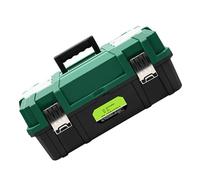 17inch Tool Organizers Large Capacity Storage Case with Easy Access Top Tray and Comfortable Grip Handle for Contractors Black Tool Case