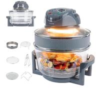 17L Halogen Convection 1400W Electric Cooker Oven Air Fryer with Extender Ring