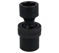 17mm 1/2in Drive Universal Swivel Wobble Metric Impact Shallow Socket 6 Point