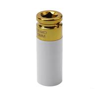 17mm 19mm 21mm Deep Nut Socket Protective Sleeve with Hard Wearing Nylon Outside Layer to Shield Wheels and Bolts (19mm)