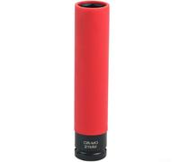 17mm/19mm/21mm Lug Nut Socket with Protective Sleeves for Auto Wheels Extra Long 150mm Chrome Alloy Steel Socket for Efficient Wheel Maintenance (21mm)