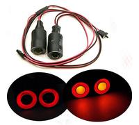 17mm 2 Leds Angel Eyes LED Light Headlights/Taillight for 1:10 RC Crawler Car (Red+Yellow)