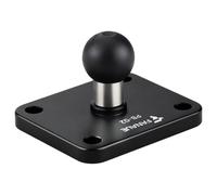 17mm Ball 4-Hole AMPS Square Plate, Aluminum Drill Mount Base for Garmin | 17mm ball bolt-on holder for any GPS, dash cam, phone, radar detector and any other device which features a 17mm ball socket.