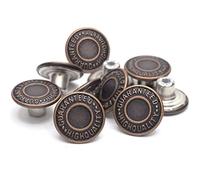17mm Brass Jean Buttons, Metal Stud Tack Buttons Replacement