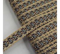 17mm Chain Braid 332D, Dark Cream Silver Grey Brown Dutchess, 4 Metres