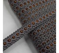 17mm Chain Braid Gimp Trimming Upholstery Chair 6 Colour Buy 1 2 4 Metres 332D, Dark Grey Bronze Grey, 2 Metres