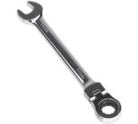 17mm Chrome Vanadium Flexible Ratchet Spanner With Hinged Ring Head