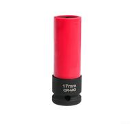 17mm Convex Lug Nut Socket for Mercedes for benz S-Class - Specialised Flower Shape Wheel Lock Key - Scratch Resistant Sleeve - 1/2 Square Drive