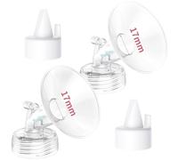 17MM Flange and Duckbill Valve Set Compatible with Spectra S1 S2 9 Plus, Wide Mouth Breast Pump Replacement Parts, Multiple Size Options 13-30mm, Not Original Accessories