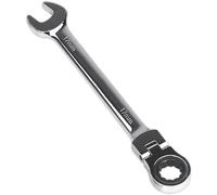 17mm Flexible Ratchet Combination Spanner - Flexible Ring Head - Chrome Vanadium