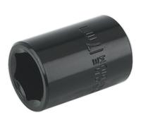 17mm Forged Impact Socket - 1/2 Inch Sq Drive - Chrome-Vanadium Wrench Socket