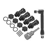 17mm Hex Adapter for 1/8 RC Car, Wheel Hub Extension to 29mm with Socket Spanner Set, Aluminum Alloy Hex Combiner with Non - Slip Nuts for RC Vehicle Upgrades (Black)