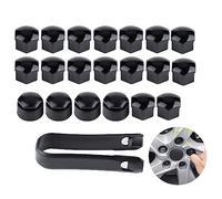 17mm round Wheel Nut Rim bolt caps cap Cover covers,20pcs 17mm Nut Car Wheel Auto Hub Screw Anti-theft Cover Cap(Black)