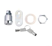17mm Tubular Cam Lock for Cabinet Desk Drawer Mailbox Toolbox with 2 Keys, 90 Degree Turn Zinc Alloy Furniture Lock for Enclosures Boxes Lockers