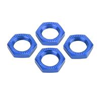 17mm Upgraded Aluminum Alloy Wheel Hex Hub Nut Set for 1/8 RC Car - Lightweight and Durable RC Car Parts for Enthusiasts - 4PCS (Blue)