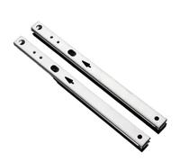 17mm Wide Hidden Slide Two Sections Self Absorption Damping Mute Buffer Drawer Track Double Pull Single Two-Way Slide 1pair(278mm 11inch)