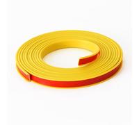 17mmx25m Soft U-Shape Edge Banding, Self Adhesive Veneer Trim, Cabinet Table Metal Countertop Shelf Protector, Yellow