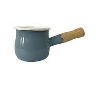 17oz Mini Sauce Pan with Wooden Handle for Heating Milk Melting Butter Coffee Light Blue