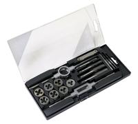 17pc Metric Tap & Die Set - M3 to M12 - Manual Bar & Socket Threading Tool