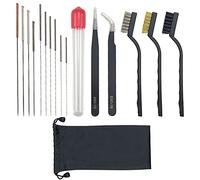 17pcs 3D Printer Nozzle Cleaning Kit Stainless Steel Extruder Nozzle Cleaning Needles Tweezers Anti-static Brushes for 3D Printer
