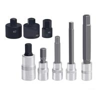 17pcs Brake Caliper Socket Wrench Set for 1/2 Inch and 3/8 Inch Square Drive with 10 Tooth High Torque Design Compatible with Tools Ch