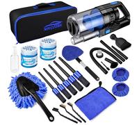 17pcs Car Detailing Kit Interior Cleaner, Car Interior Cleaning Kit with Handheld Car Vacuum, Car Detailing Brushes, Windshield Cleaning Tool, Car Cleaning Supplies, Car Accessories for Men, Women