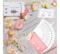 17PCS Creative Mini Sewing Book Cards DIY Sewing Stitches Card Book Stitch Book, Elevate Your Sewing Skills, Portable Sewing Book Craft Kit for Embroidery Stitches Book Beginners Sewing