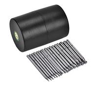 17PCS Dapping Punch Set, Jewelry Doming Tool Kit, Professional Goldsmithing Manufacturing Tools with Dapping Block, Includes 17 Different Size Punches for Metal Forming and Jewelry