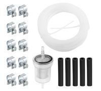17PCs Diesel Heater Fuel Line Kit,Car Air Filter for Diesel Parking Heater,Diesels Heating Fuel Pipe Line with Tube Hose Clip,Car Petrol Filter Replacement Part 4M for Webasto for Eberspacher