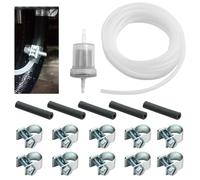 17PCS Diesel Heater Fuel Line Kit Car Air Parking Heater Tube Fuel Hose Line Pipe Filter Tube Replacement Fuel Pipe Line Hose Clip Fuel Filter crudefor Webasto Eberspacher
