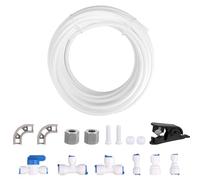 17pcs Ice Maker Water Line Kit, 1/4" OD 10m/32.8ft Long Tubing with Quick Fittings for RO Water Filter System Ice Maker Coffee Machine Refrigerator