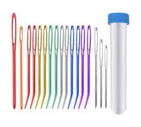17pcs Large Eye Darning Needles, Yarn Needle Set Big Eye Blunt Needles Wool Needles for Sewing Bent Tapestry Needle Macrame Needle for Crocheting Sewing Gift (3 Types)
