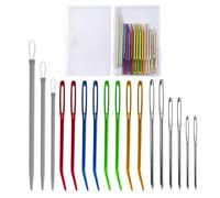 17Pcs Large Eye Knitting Needle for Hand Project Bent Tip Tapestry Large Eye Wool Yarn Needle Tool