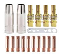 17Pcs MB15 15AK MIG Welding Contact Tip 0.6mm 0.8mm 0.9mm 1.0mm 1.2mm Protective Nozzle for Welding Supplies(1mm)