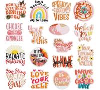 17PCS Positive Affirmations Iron On Patches Inspirational Motivational Embroidered Quote Patches for Clothes Backpack Jacket Jeans DIY Sewing Craft Decorations