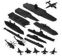 17pcs Realistic Ship and Aircraft Model Figure Set for Educational Play Marine Enthusiasts and Model Collector Vessel Building Set