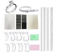 17PCS Ring Size Adjuster, Clips Invisible Ring Size Adjuster Silicone Guards, Spiral Silicone Tightener Ring Size Reducer, for Loose Rings, Ring Guard Ring Spacer Fit Almost Any Rings