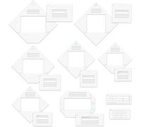 17pcs/Set BAOFALI Envelope Maker Guide Set Envelope Tear Templates All-in-One Envelope Making Toolfor Card Making and Paper Crafts DIY Arts Projects Envelopes Scrapbooking,Postcards,Christmas Cards