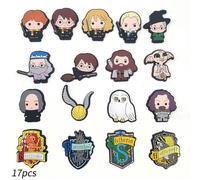 17pcs/set Harry Potter Shoe Charms, Croc Clog Shoes Decoration