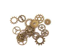 17Pcs Steampunk Gears Assorted Antique Steampunk Charms Cogs Cyberpunk Vintage Pendant Clock Watch Wheel Gear For Diy Crafting Jewellery Making Finding Parts Bronze Diy Garden Hand Nice and Deft
