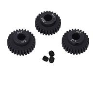 17T-28T Pinion Gear Set for RC Car, Metal Motor Module Pinion Replacement, Chrome Steel Rust - Resistant Pinions with Screws, Fits 1/10 & 1/8 Off - Road RC Cars with (26~28T)