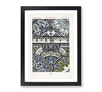 17Th & 18Th Century Pattern By Albert Racinet Vintage Framed Print | A2 Black Framed Wall Art | Ready to Hang | Classic Fantasy Picture | Living Room Bedroom Lounge Office