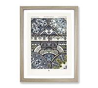 17Th & 18Th Century Pattern By Albert Racinet Vintage Framed Print | A3 Oak Framed Wall Art | Ready to Hang | Classic Fantasy Picture | Living Room Bedroom Lounge Office