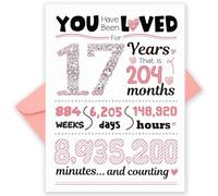 17th Birthday Card for Girl or Boy, 17th Anniversary Card, Birthday Cards for A 17 Year Old Teens, Sons, Daughters, Brothers, Sisters, Nephews, Nieces