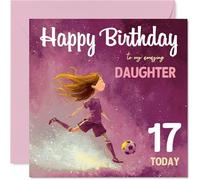 17th Birthday Cards for Daughter, Football Girl
