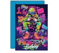17th Birthday Cards for Girls and Boys, Video Gamer Game